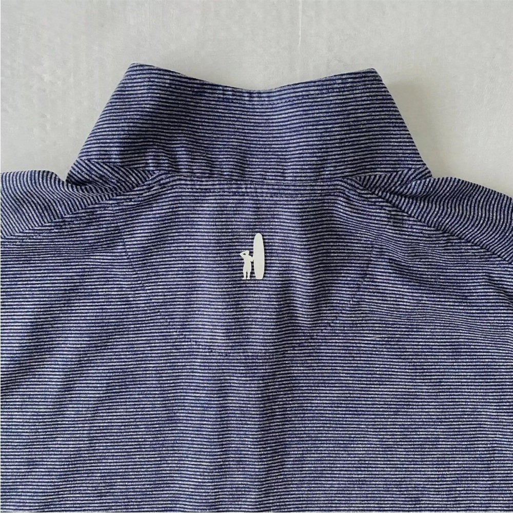 Johnnie-O Vaughn Striped PREP-Formance 1/4 Zip Pullover Mens S in Twilight Blue - Picture 6 of 10